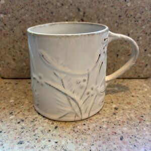 Anthropologie Yuletide Mistletoe Mug